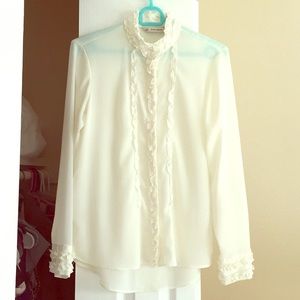 Zara ruffled blouse